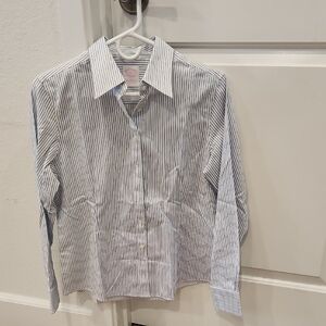 Brooks Brothers Navy and White Striped Shirt